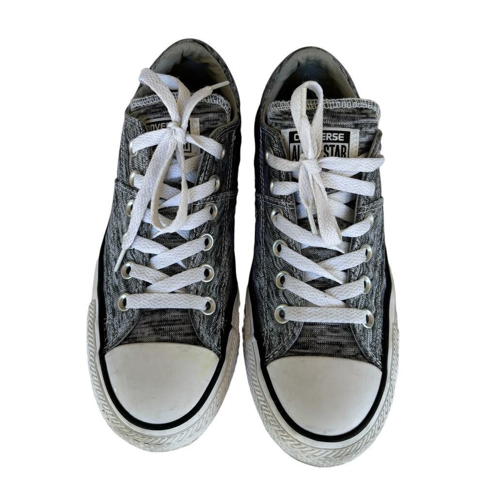 Converse Chuck Taylor All Star Heathered Gray Silver Sneakers Womens Size 7 - Picture 6 of 8